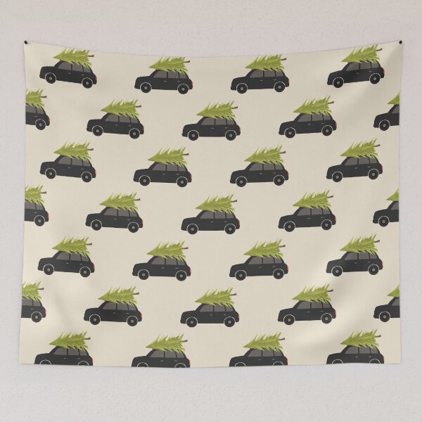 Item preview, London Black Taxi Cab Christmas Tree Pattern designed and sold by Lyman Creative Co..