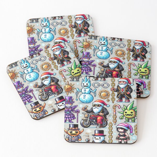 Item preview, Freezy Chains and Punk Santa Clauses with Fancy Xmas Spirits – Perfect Holiday Gift designed and sold by Imaginarium of Chaos falcon88 .