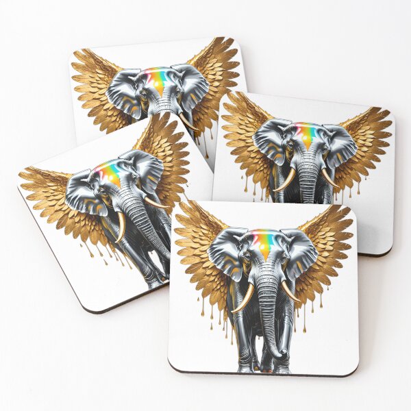 Item preview, Elephant angel colorful design designed and sold by Dan9010.