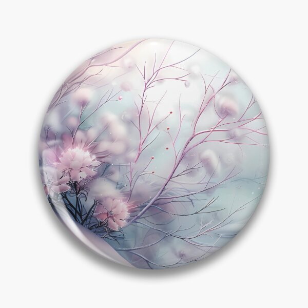 Item preview, Winter landscape. Fields and trees covered with snow. Flowers in the snow. Pastel colors. designed and sold by MagelliShop.