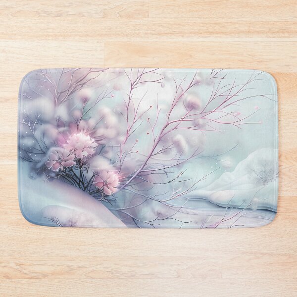 Item preview, Winter landscape. Fields and trees covered with snow. Flowers in the snow. Pastel colors. designed and sold by MagelliShop.