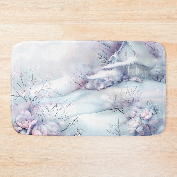 Item preview, Winter landscape. Fields and trees covered with snow. Flowers in the snow. Pastel colors. designed and sold by MagelliShop.