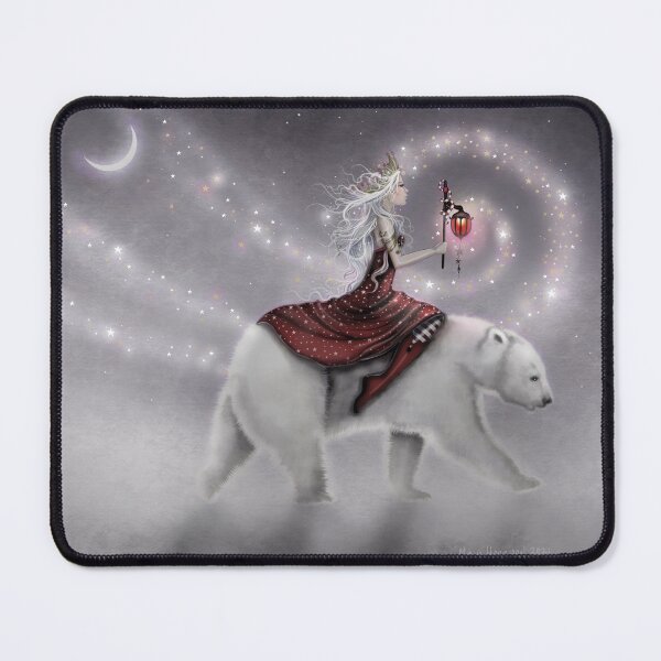 Item preview, The Journey Maiden and Polar Bear Mystical Fantasy Art by Molly Harrison designed and sold by Molly Harrison.