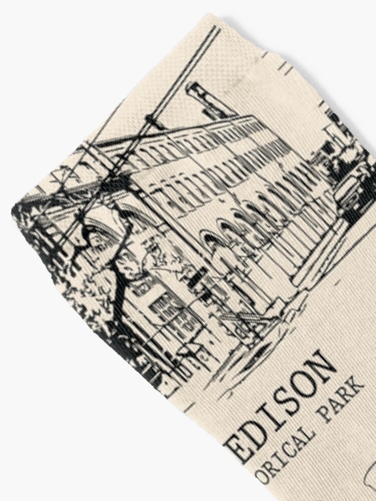 Thumbnail 2 of 5, Socks, Thomas Edison National Historical Park designed and sold by Lakeric.