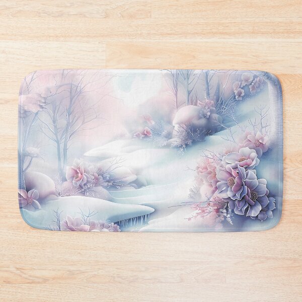 Item preview, Winter landscape. Fields and trees covered with snow. Flowers in the snow. Pastel colors. designed and sold by MagelliShop.