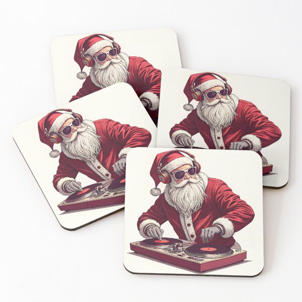 Item preview, Santa DJ scratching designed and sold by AhArtMe.