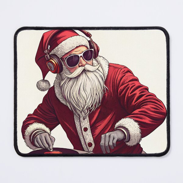 Item preview, Santa DJ scratching designed and sold by AhArtMe.
