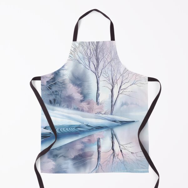 Item preview, Winter landscape. River and trees covered with snow. Flowers in the snow. Pastel colors. designed and sold by MagelliShop.
