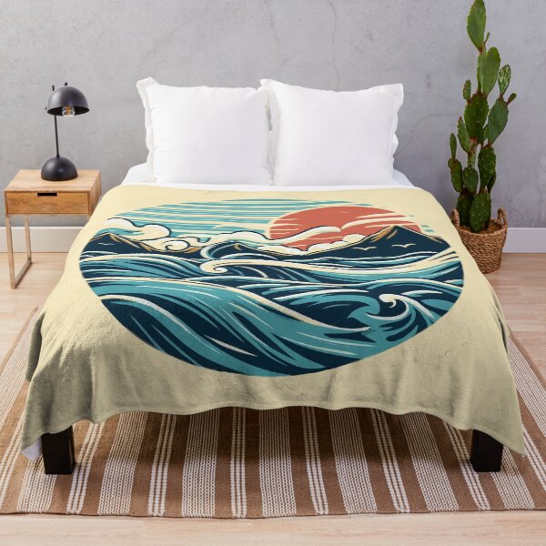 Item preview, Sunset Waves and Mountains designed and sold by RkskArt.