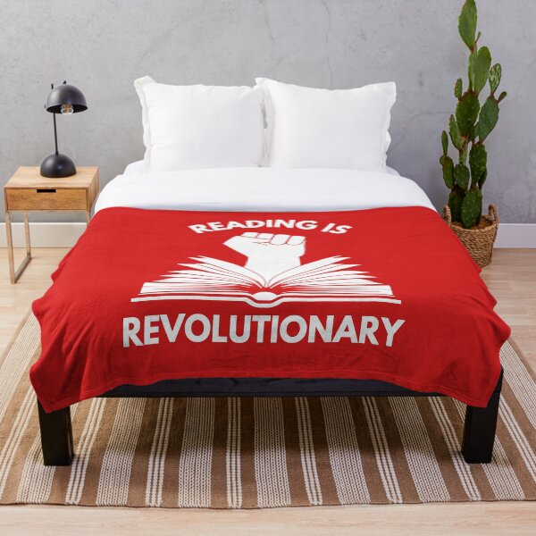 Item preview, Reading is Revolutionary White designed and sold by LibraryFriends.