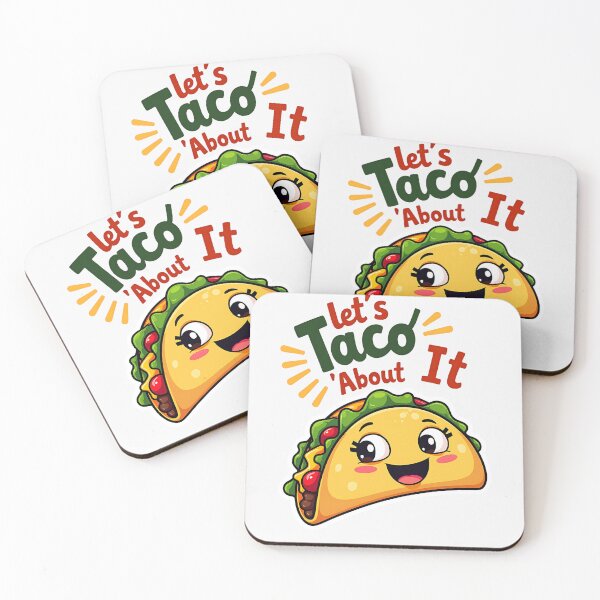 Item preview, Let's Taco 'Bout It funny, pun, Mexican, designed and sold by BornBorn.