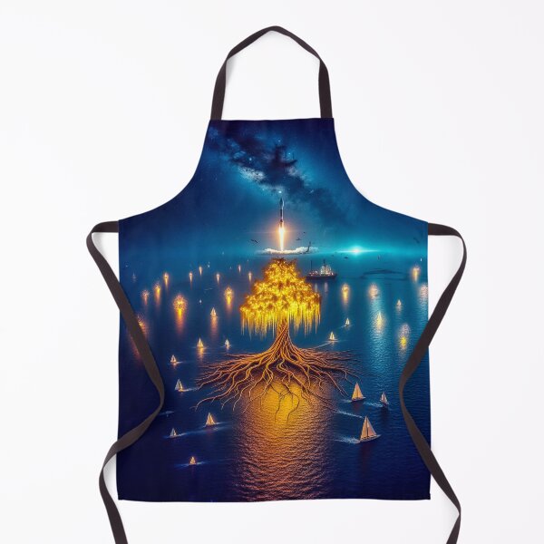 Item preview, Serene Glowing Gratitude Tree with rocket launch over Cape Canaveral, Florida designed and sold by noelallumphoto.