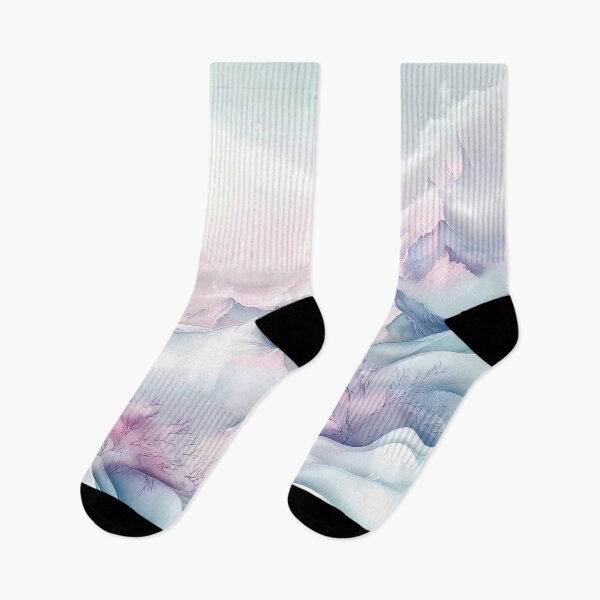 Item preview, Winter landscape. Mountains covered with snow. Pastel colors. designed and sold by MagelliShop.