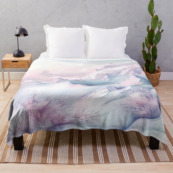 Item preview, Winter landscape. Mountains covered with snow. Pastel colors. designed and sold by MagelliShop.