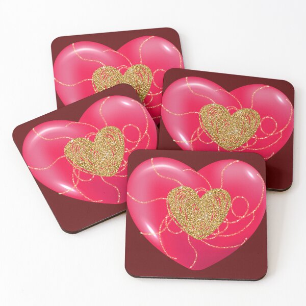Item preview, Elegant Red and Gold Heart Design designed and sold by Arte82.
