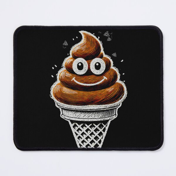 Item preview, Cute Poop Emoji Chocolate Ice Cream Meme - Funny Mocha Mousse Cone designed and sold by Tabu Touch.
