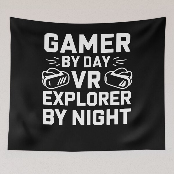 Item preview, Gamer By Day VR Explorer By Night designed and sold by InsanseCreation.