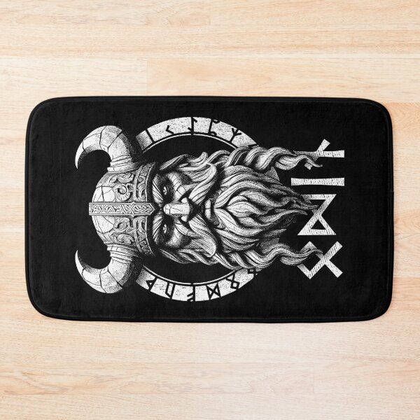 Item preview, Odin Nordic God Viking Wood Carving Norse Mythology Runes designed and sold by GrandeDuc.