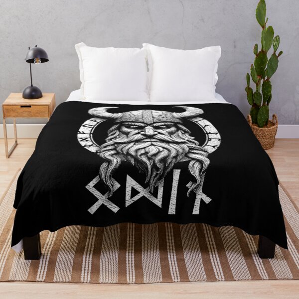 Item preview, Odin Nordic God Viking Wood Carving Norse Mythology Runes designed and sold by GrandeDuc.