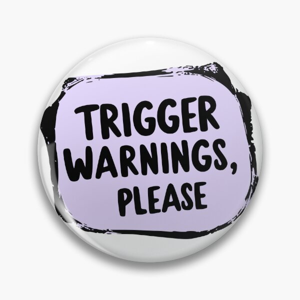 Item preview, Trigger Warnings Please - Dark Romance Lover - Pastel Stamp designed and sold by BookishNookish.