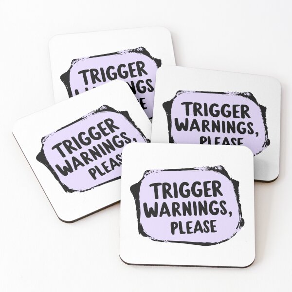 Item preview, Trigger Warnings Please - Dark Romance Lover - Pastel Stamp designed and sold by BookishNookish.