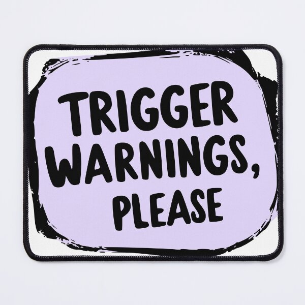 Item preview, Trigger Warnings Please - Dark Romance Lover - Pastel Stamp designed and sold by BookishNookish.