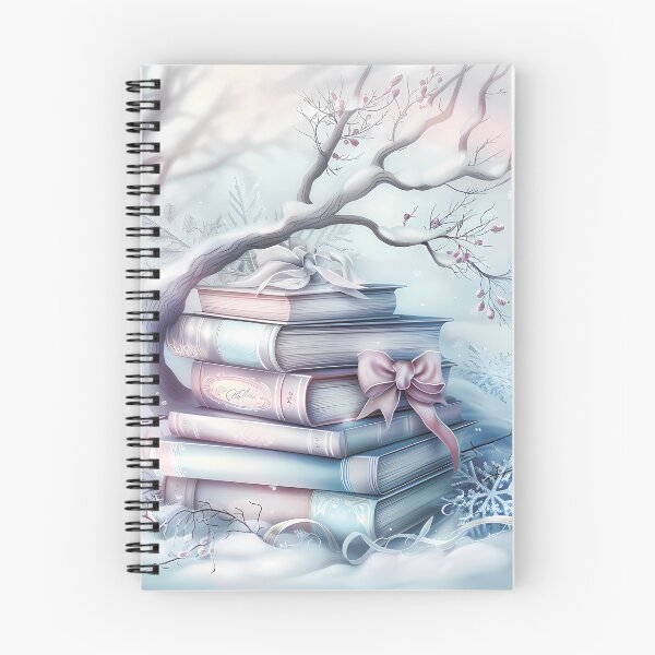 Item preview, Winter landscape.Books in the snow.Pastel colors. designed and sold by MagelliShop.
