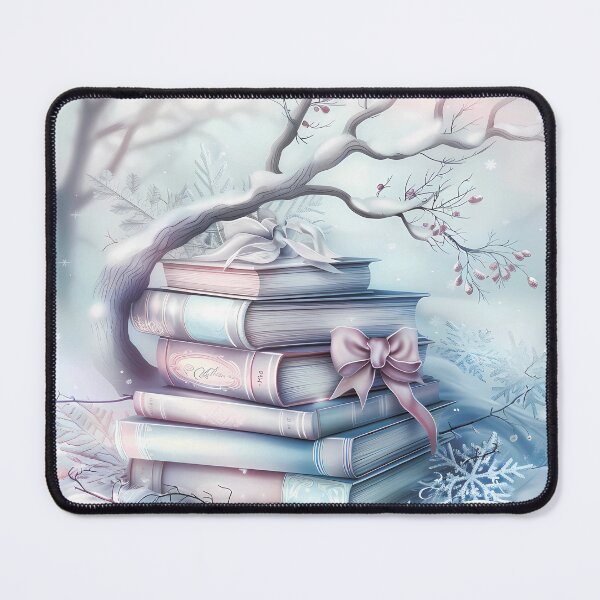 Item preview, Winter landscape.Books in the snow.Pastel colors. designed and sold by MagelliShop.