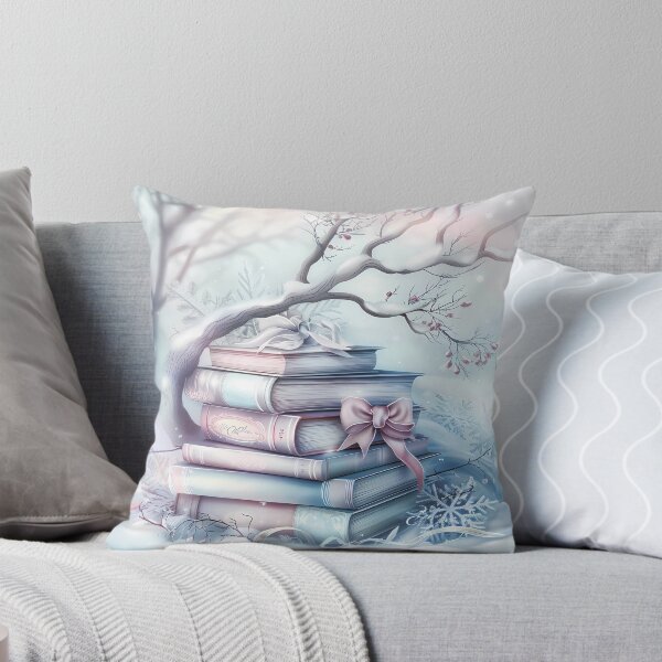 Item preview, Winter landscape.Books in the snow.Pastel colors. designed and sold by MagelliShop.