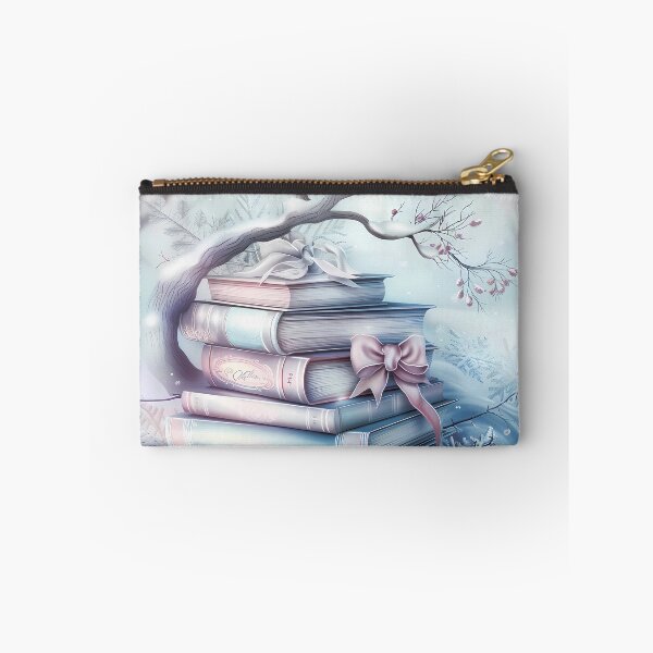 Item preview, Winter landscape.Books in the snow.Pastel colors. designed and sold by MagelliShop.