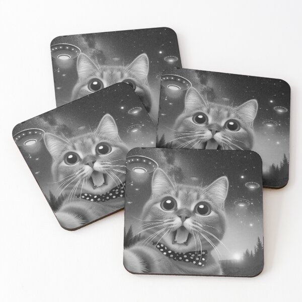 Item preview, Cat Encounter: Alien Selfie designed and sold by Aredbox.