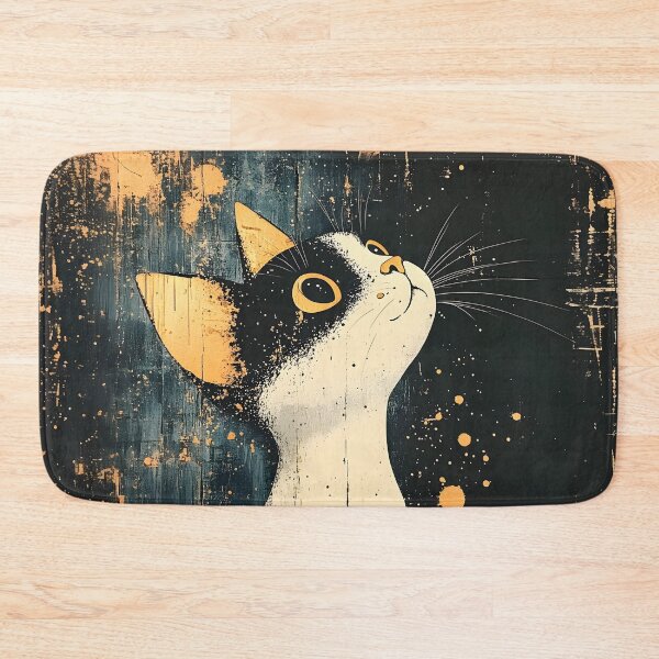 Item preview, The black and gold cat designed and sold by Raphaelle83.