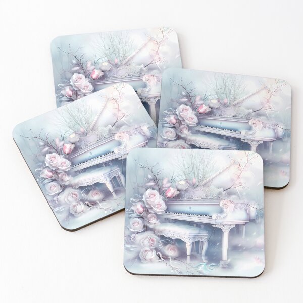 Item preview, Winter landscape.Piano in the snow.Flowers on the piano.Pastel colors.Retro. designed and sold by MagelliShop.