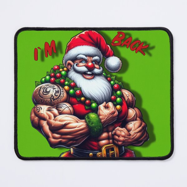 Item preview, Santa workout - Santa in red hat designed and sold by SplashPixel.