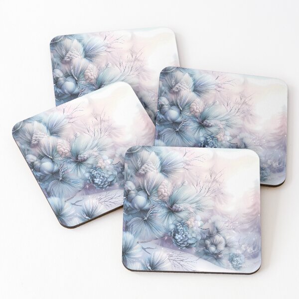 Item preview, Winter landscape. Trees covered with snow. Pastel colors. designed and sold by MagelliShop.