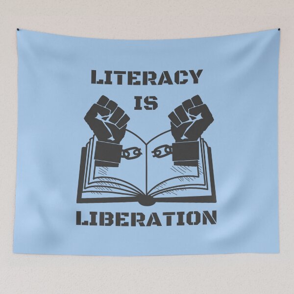 Item preview, Copy of Literacy is Liberation Black designed and sold by LibraryFriends.