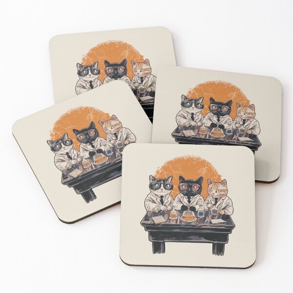 Item preview, Scientists Cats, Chemist Vintage designed and sold by OrenjiArtShop.