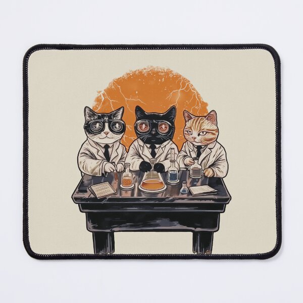Item preview, Scientists Cats, Chemist Vintage designed and sold by OrenjiArtShop.