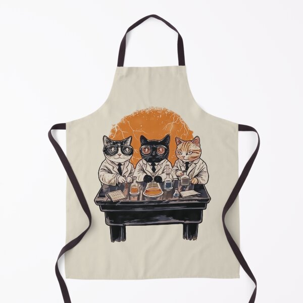 Item preview, Scientists Cats, Chemist Vintage designed and sold by OrenjiArtShop.