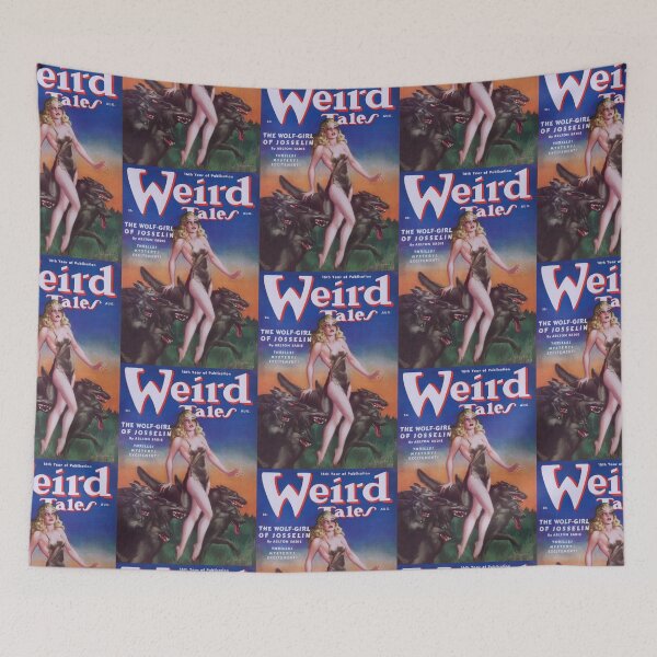 Item preview, Vintage Weird Tales Magazine  Wolf Girl of Josselin designed and sold by TeeARTHY.