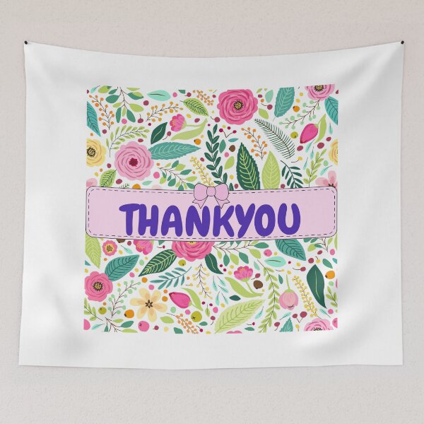 Item preview, Thankyou floral sticker designed and sold by AusomeStickers.