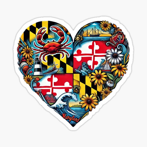 Item preview, Maryland Heart Harmony designed and sold by LizzyLooDoo Designs.