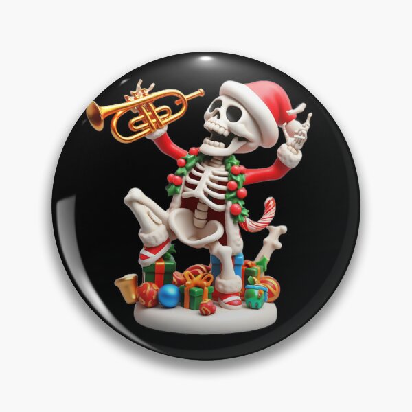 Item preview, Christmas Skeleton – Sticker & Pin Buttons designed and sold by Aredbox.