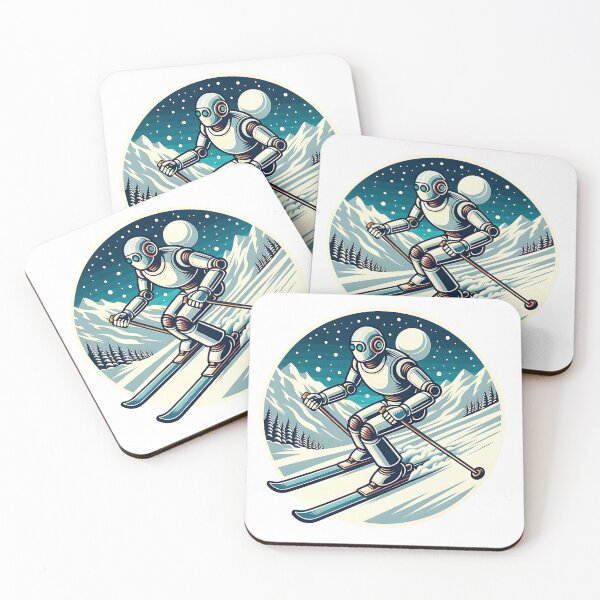 Item preview, Robot is skiing. designed and sold by KojourinArt.