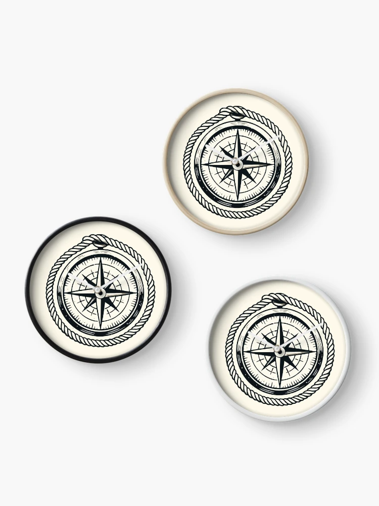 Thumbnail 3 of 4, Clock, Compass designed and sold by OceanStudio224.