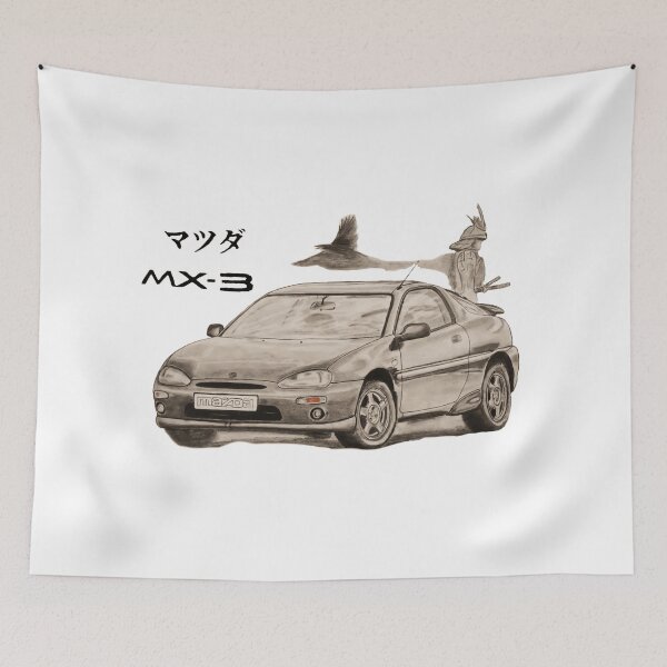 Item preview, Mazda mx-3 with samurai designed and sold by WisniaRysuje.