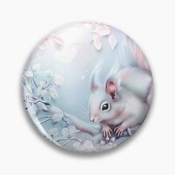 Item preview,  Squirrel on a snow-covered branch.Winter landscape.Pastel colors. designed and sold by MagelliShop.