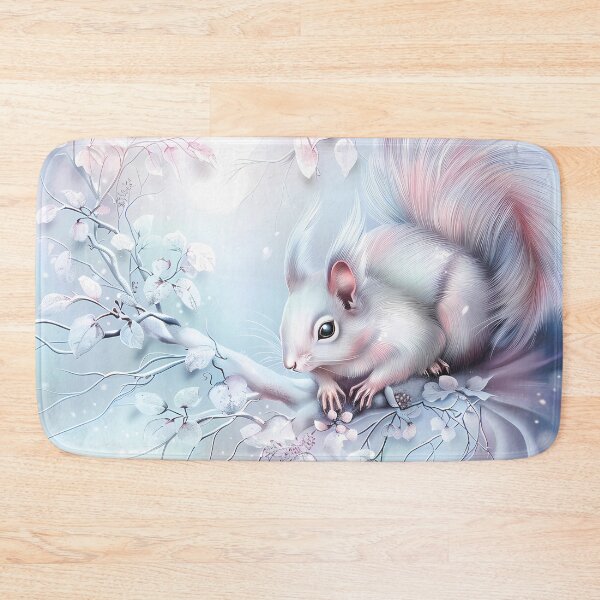 Item preview,  Squirrel on a snow-covered branch.Winter landscape.Pastel colors. designed and sold by MagelliShop.
