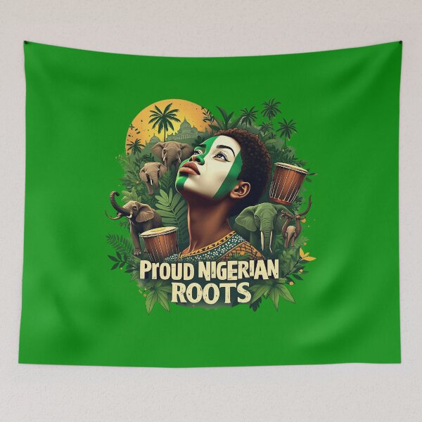 Item preview, Proud Nigerian Roots Black History Month, Nigeria designed and sold by Imaginarium Design.