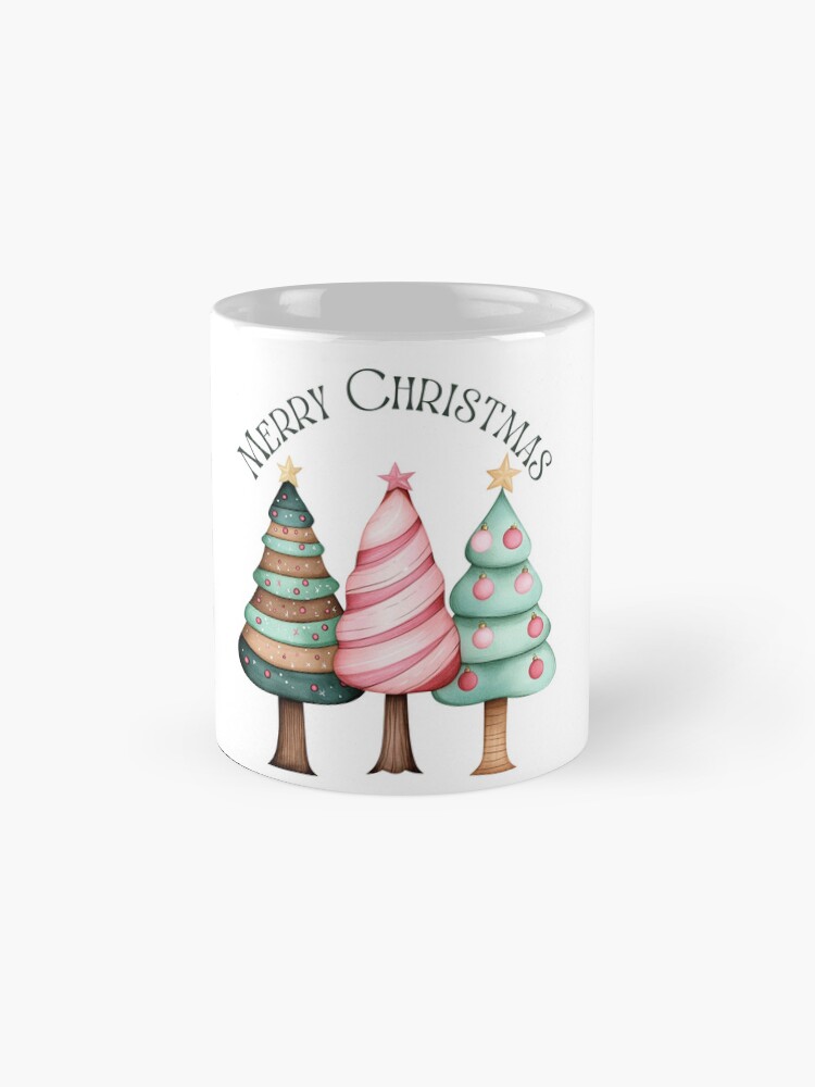 Thumbnail 4 of 6, Coffee Mug, Merry Christmas Set of 3 Trees designed and sold by GODS4US.
